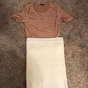 ZARA COMPLETE OUTFIT WITH CREAM PENCIL SKIRT